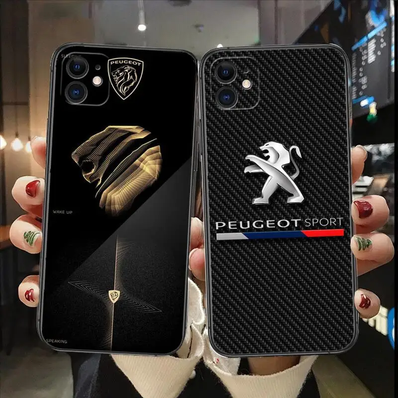 Peugeots Fashion Phone Case For Apple IPhone 13 12 15 14 Pro Max Mini XR X XS  Max 11 6 7 8 Plus SE 2020 Luxury Design TPU Cover