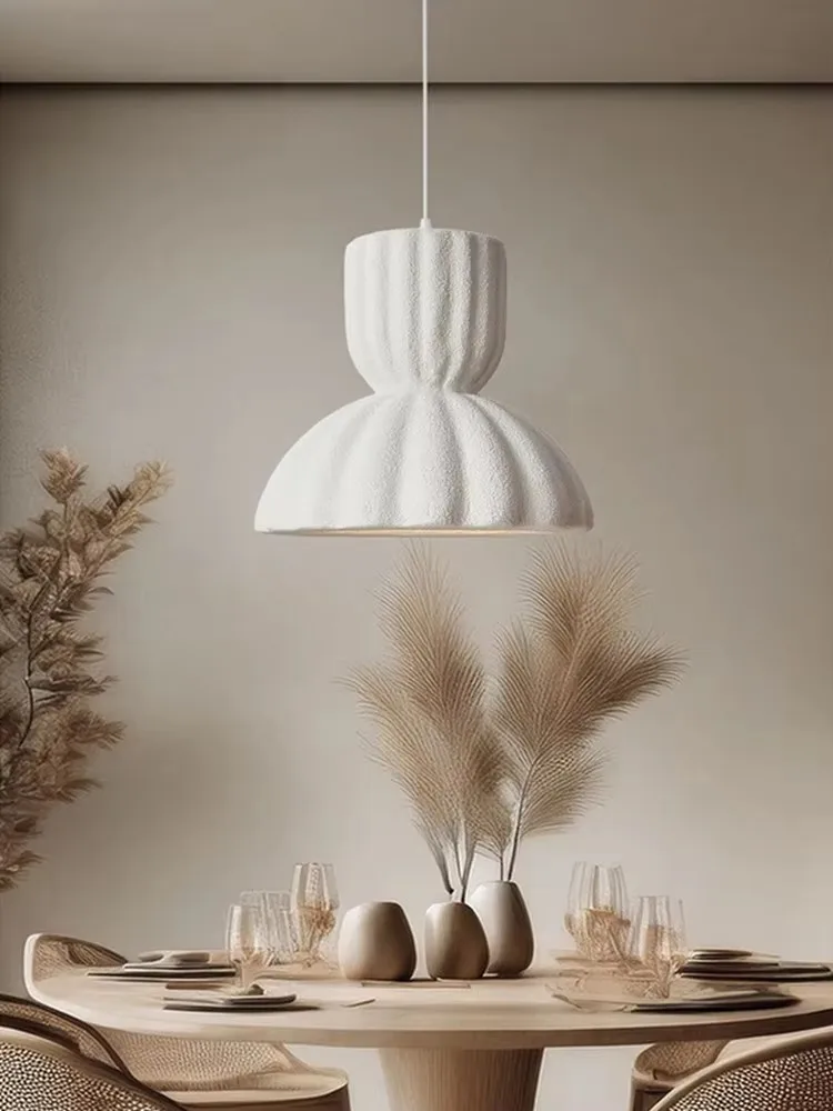 Japanese Wabi Sabi Style Restaurant Pendant Light Creamy Style Designer Round Dining Table Lamp Personalized Lighting Fixtures