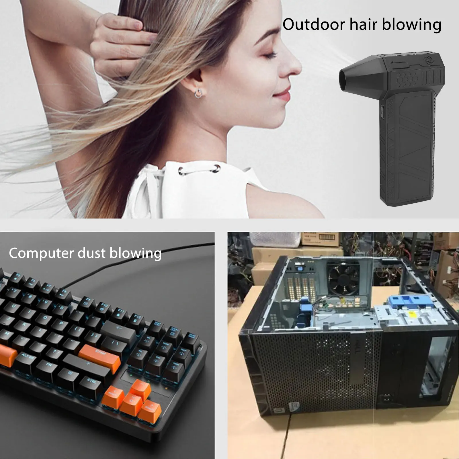 Jet Dry Blower High Speed Brushless Rechargeable Portable Mini Jet Blower Handheld Fan
