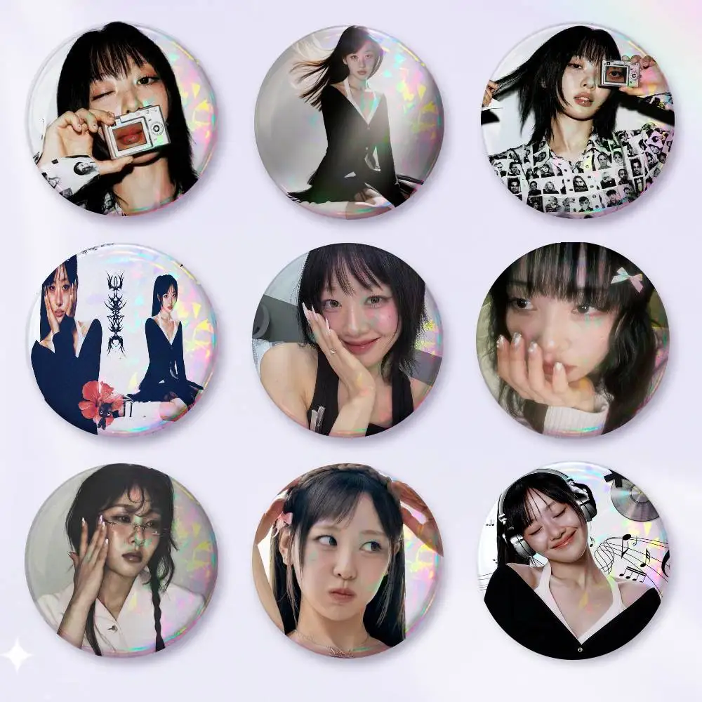A-L-Loona Y-Yves Cartoon Round Brooches On Backpack Jacket Acrylic Button Pins Collection Gifts