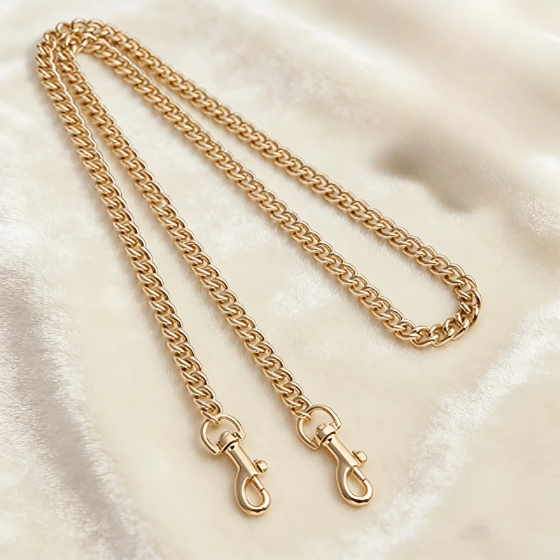 Metal Bag Chain Strap Replacement Purse Chain with Swivel Clasps Gold Alloy Handbag Crossbody Shoulder Chain Accessories