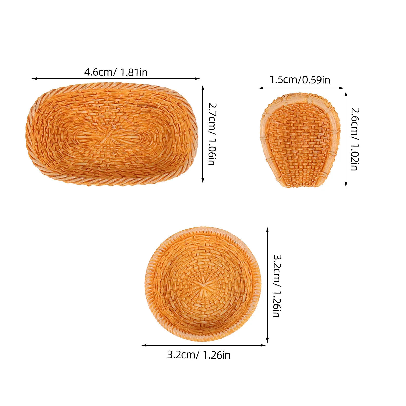 9 قطعة سلال منسوجة مصغرة دمية الروطان مجموعة Diy بها بنفسك المناظر الطبيعية الحرفية ديكور الجنية سلة Playset نزهة الخبز الصغيرة