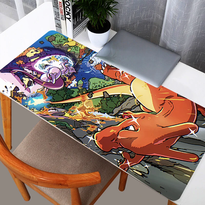Mouse Pad Pokemon Pikachu Anime Gaming Large Dywan Gamer Keyboard Desk Mat Table Carpet Mousepad XXL 900x400 For Computer
