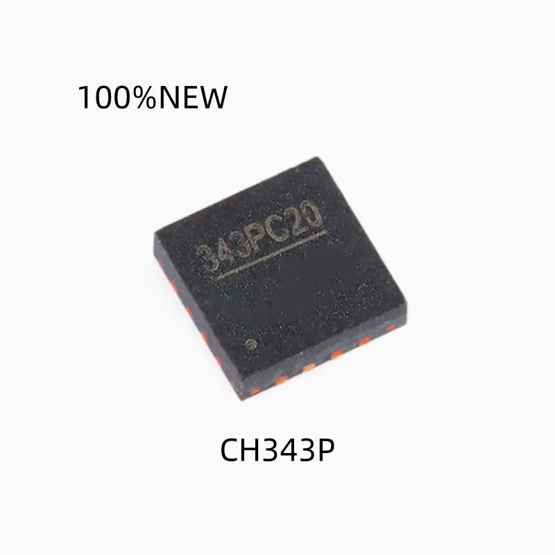 (5 Pieces) 100% New Ch343P Smd Qfn-16 USB to High-Speed Serial Port Chip Ic