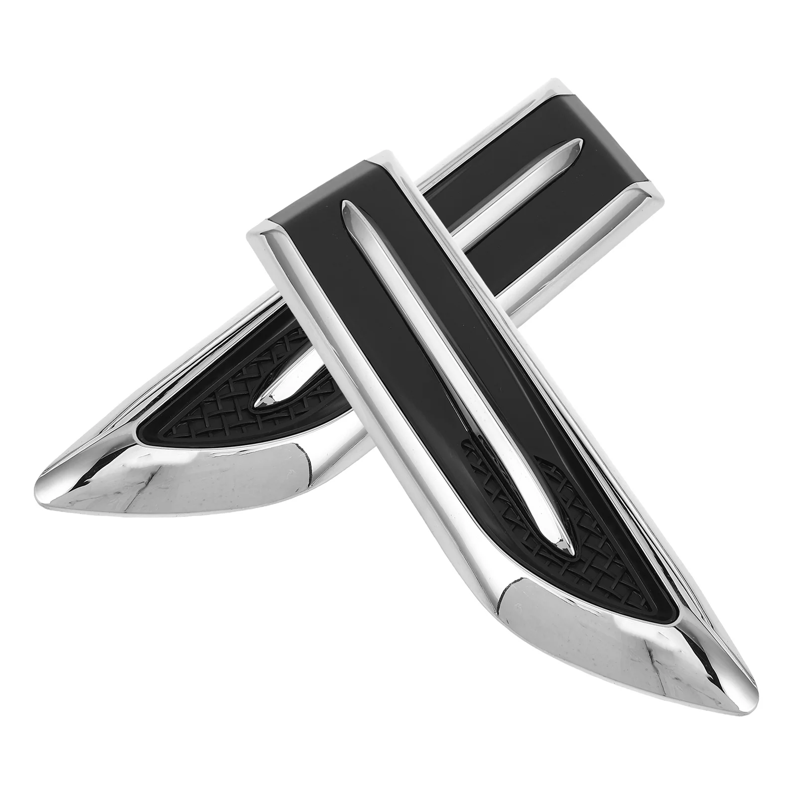 

2pcs Car Hood Vent Stickers Decorative Auto Side Intake Covers Vehicle Air Flow Outlet Covers Electroplated Weather Resistant