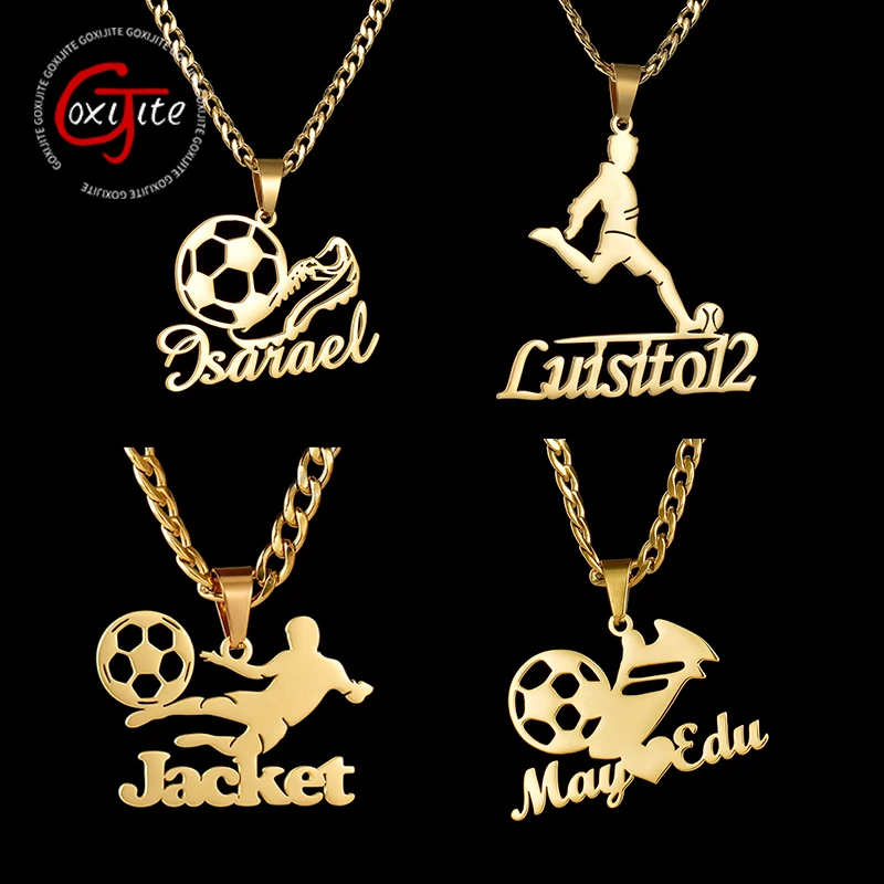 

Goxijite Custom Name Cartoon Character Necklace For Women Kids Stainless Steel Customized Various Design Nameplate Pendant Gift