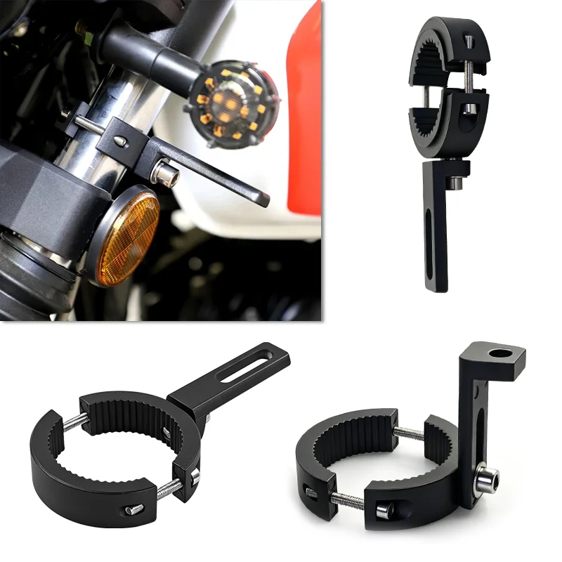 Zusätzliche LED-Motorradbeleuchtung Halterung Moto-Scheinwerfer-Halter Motorrad-Scheinwerferhalterung Vordergabel-Klemmhalterung – Detail 12