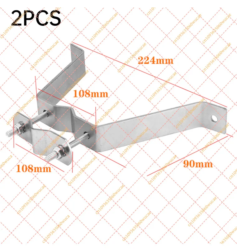 YFHeavy Duty Adjustable Wall Mount Bracket Antenna Mast Pole Holder Clamp Kit for TV Satellite Radio Signal Fixing Hardware