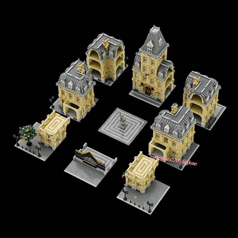 23399PCS Stad Hot Selling Street View Moc Modulair Frans Paleis model DIY creatieve ideeën Kind Speelgoed Montage Puzzel verjaardagscadeau