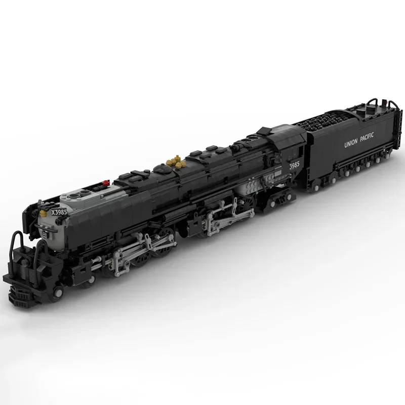 Railway Train Model  Moc Pacific Challenger Steam Locomotive Modular Building Block Gift Christmas Construstion DIY Set Assembly