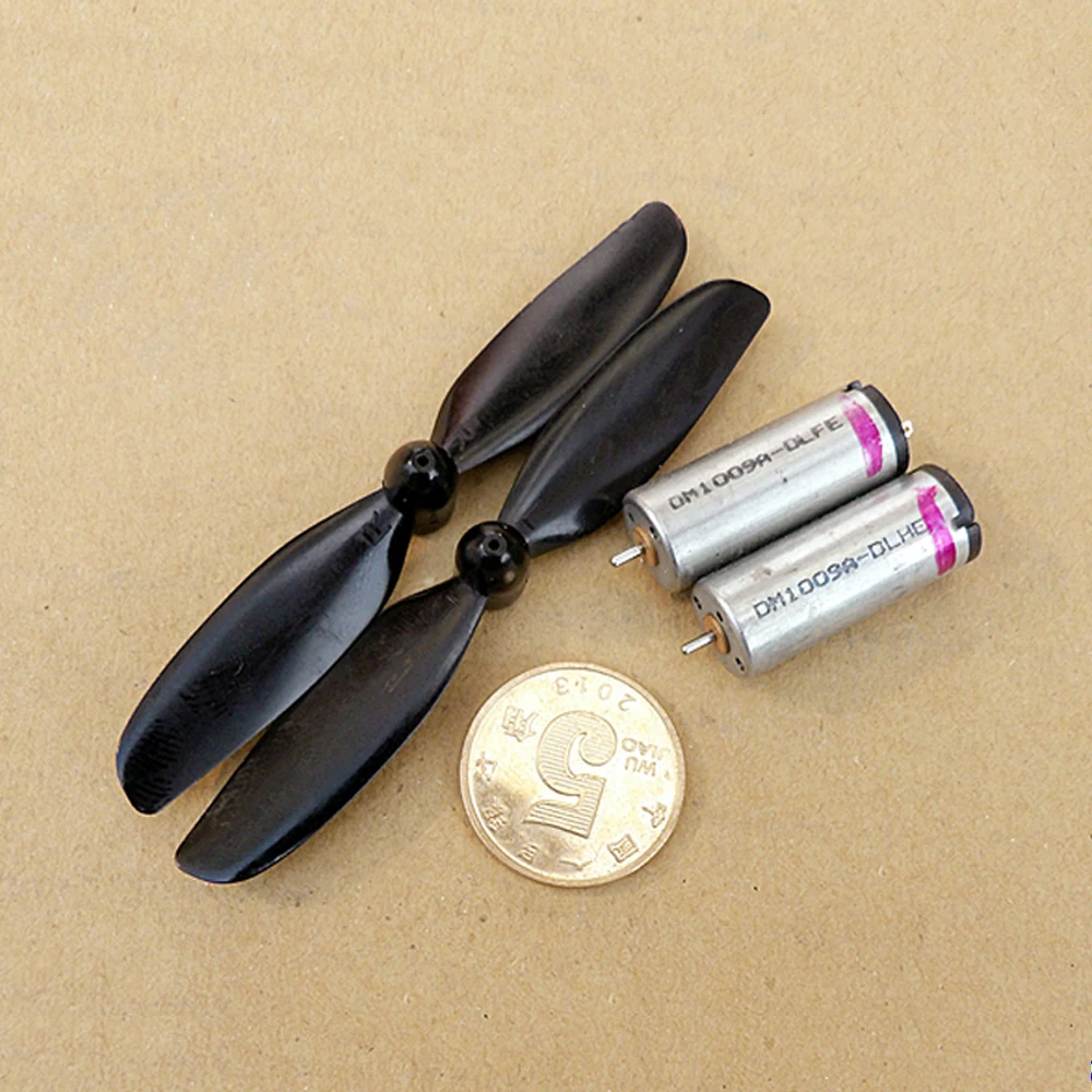 2set DC 3-6V M50 Mini Motor 15000RPM Micro DC Motor with Black Propeller CW CCW Model Airplane Helicopter Fan DIY Kits
