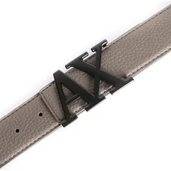 Top Grey Luxury Brand Designer Vintage Belt Men High Quality Women Genuine Real Leather Dress Strap for Jeans Waistband