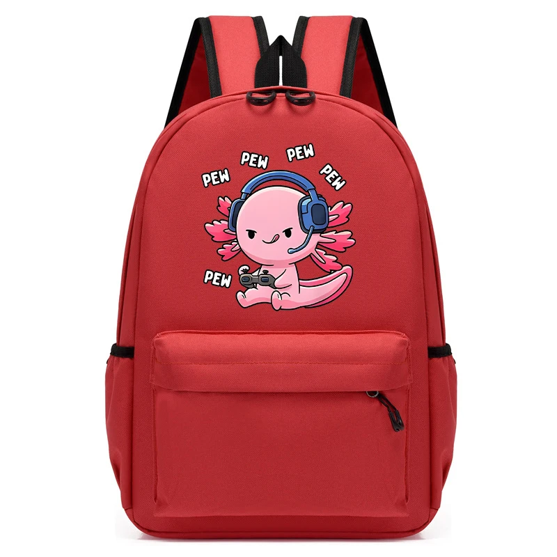 Zainetto regalo per bambini di lusso Axolotl gioca a giochi zaino Anime zaino carino cartone animato zaino piccolo zainetto per l'asilo