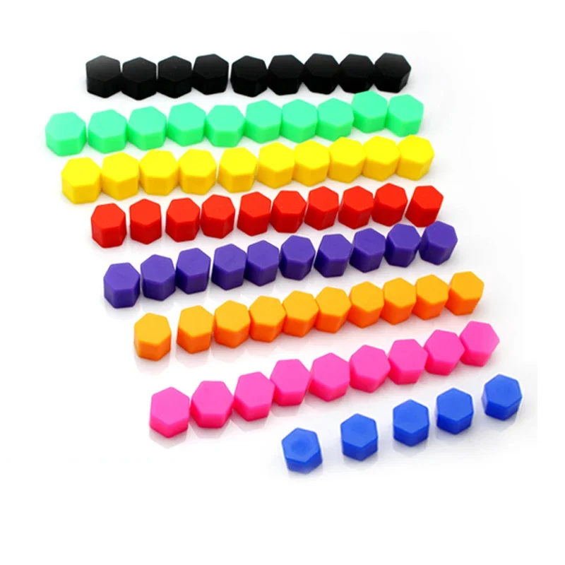 20pcs Car Wheel Nut Luminous Protection Covers Anti-Rust Caps Auto Hub Car Tire Screw Caps Nut Bolt Auto Accessories 17/19/21mm