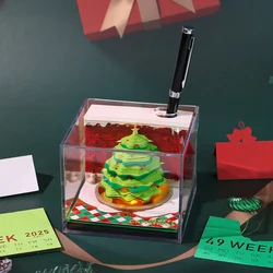 Omoshiroi Block Magic Tree 2026 Calendar 3D Notepad Block Note 3D Paper Art Desk Calendar 3D Memo Pad With Led Birthday Gift