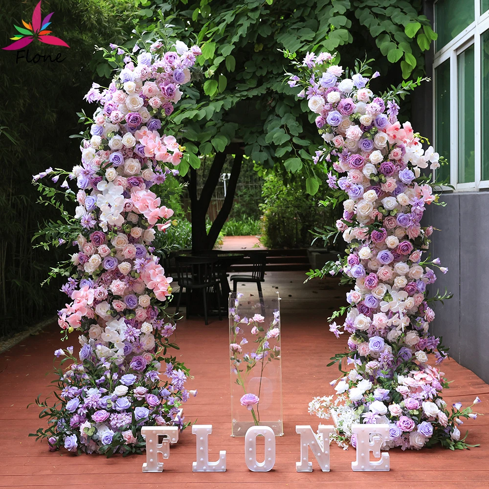 

8ft Artificial Purple White Silk Flower Arrangement for Wedding Decoration Mariage Fleurs Artificielles Mariage Sztuczne Kwiaty