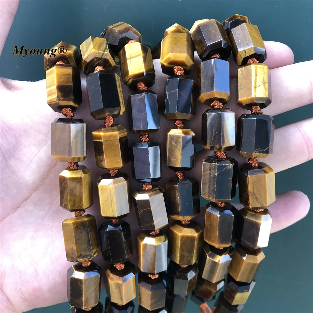 13x16mm Hand Cut Large Faceted Natural Blue Amazonites Tianhe Stone Nugget Beads For Jewelry Making MY220905