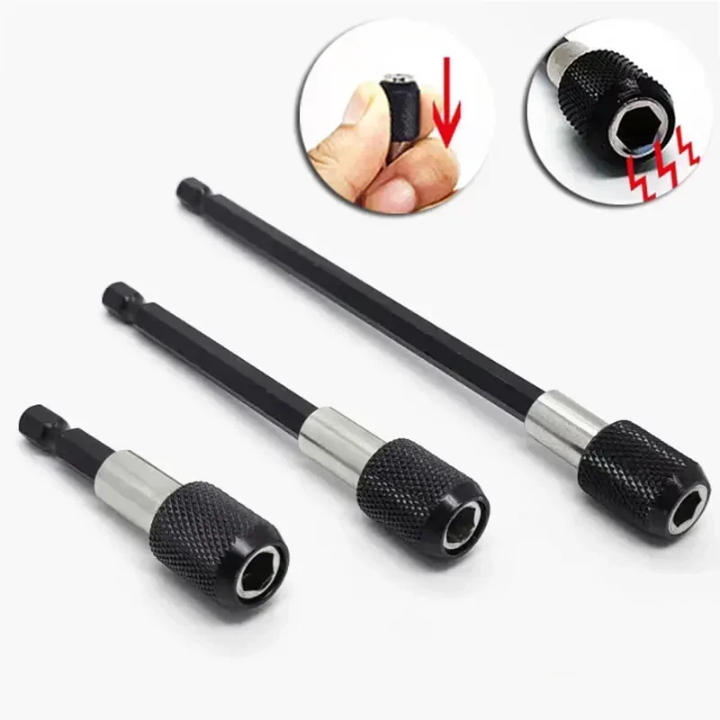 Quick Release Magnetic Screwdriver Hex Adapter Electric Screwdriver Change Extension Bit Holder 60/100/150mm 1/4\