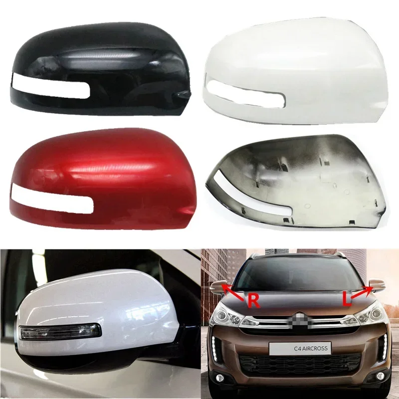 Car Wing Door Side Cap Rearview Mirror Cover For Citroen C4 AIRCROSS For Peugeot 4008 2012 2013 2014 2015 2016 2017