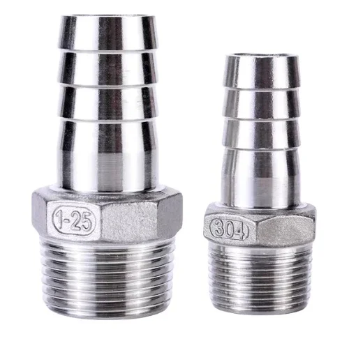 

6 8 10 12 13 14 15 -50mm Hose Barb x 1/8" 1/4" 3/8" 1/2" 3/4" 1" 2" NPT Male Thread 304 Stainless Steel Pipe Fitting Connector