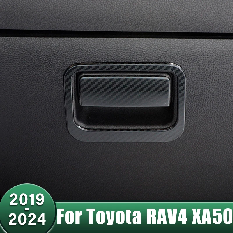 

Stainless Car Co-Pilot Storage Box Handle Bowl Cover Sticker For Toyota RAV4 XA50 2019 2020 2021 2022 2023 2024 RAV 4 Hybrid