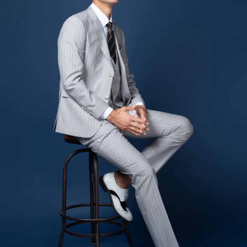

Men's 2 Piece Slim Fit Suit Set One Button Blazer Jacket Pants Tuxedo Set For Party, Wedding And Business