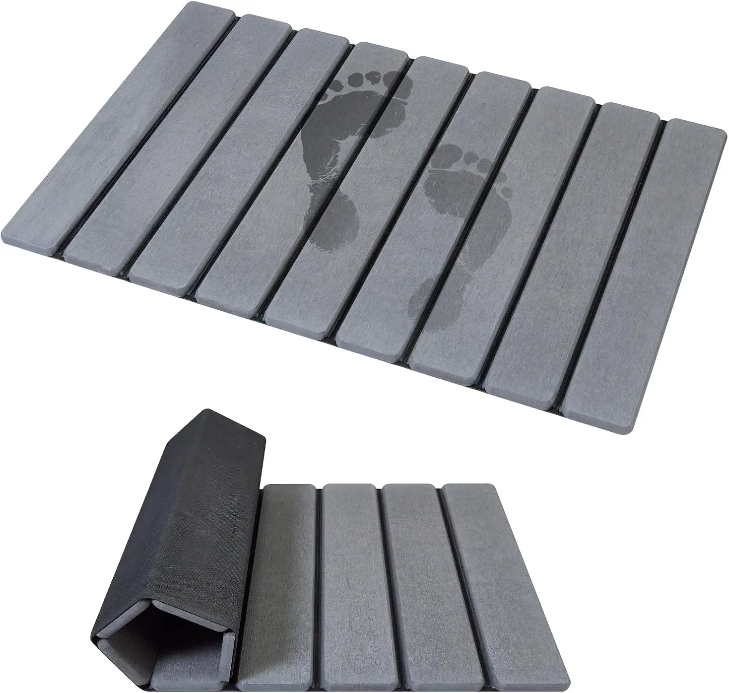 

Super Anti-Slip Strong Absorbent Diatomite Pad, Stone Bath Mat 23.6 x 15.5 inches Quick-Dry Pad, Foldable and Easy to St