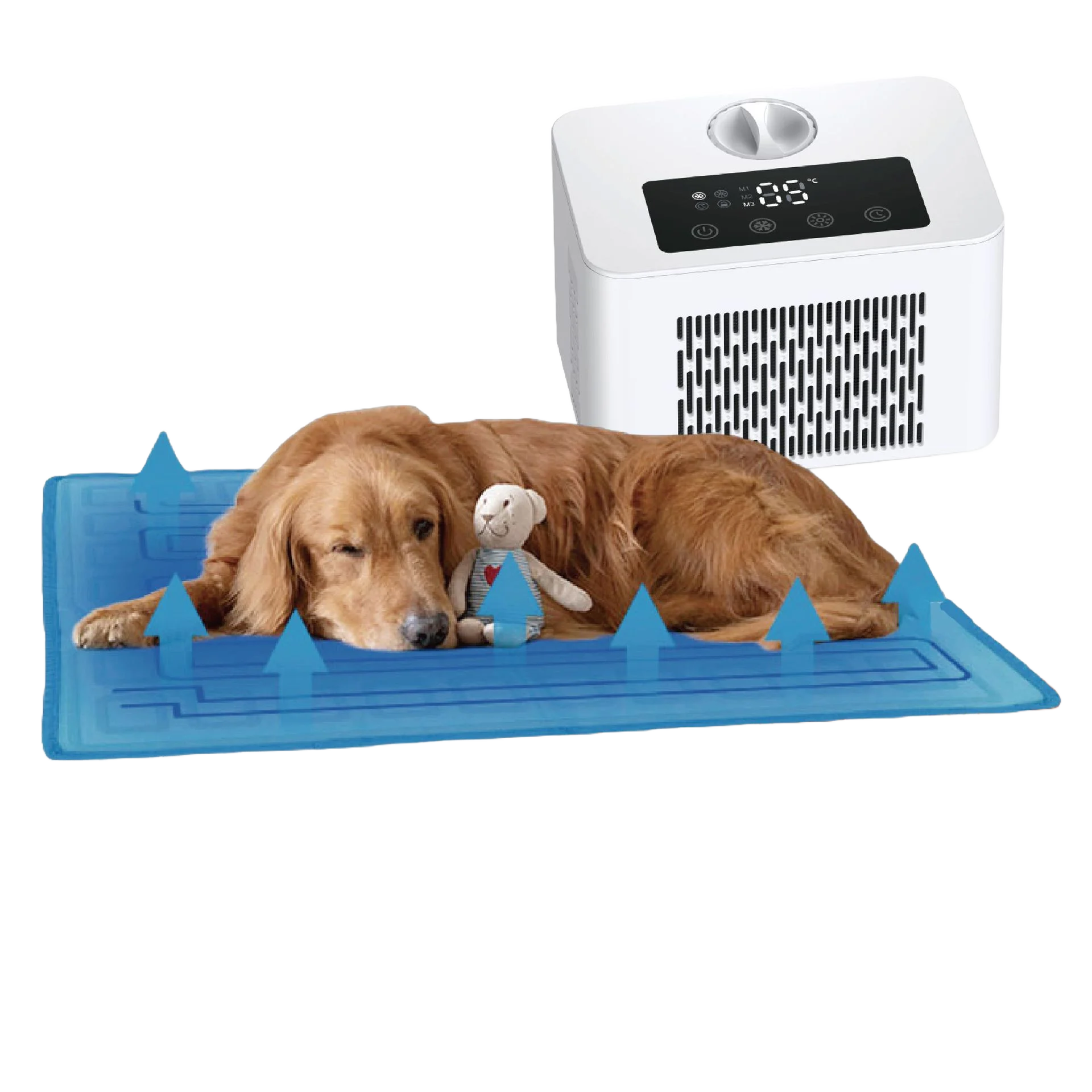 Electric Dog Bed with Water Circulation Heating & Cooling System Cold Warm Pet Bed Cushion for Household Use for Cats Dogs
