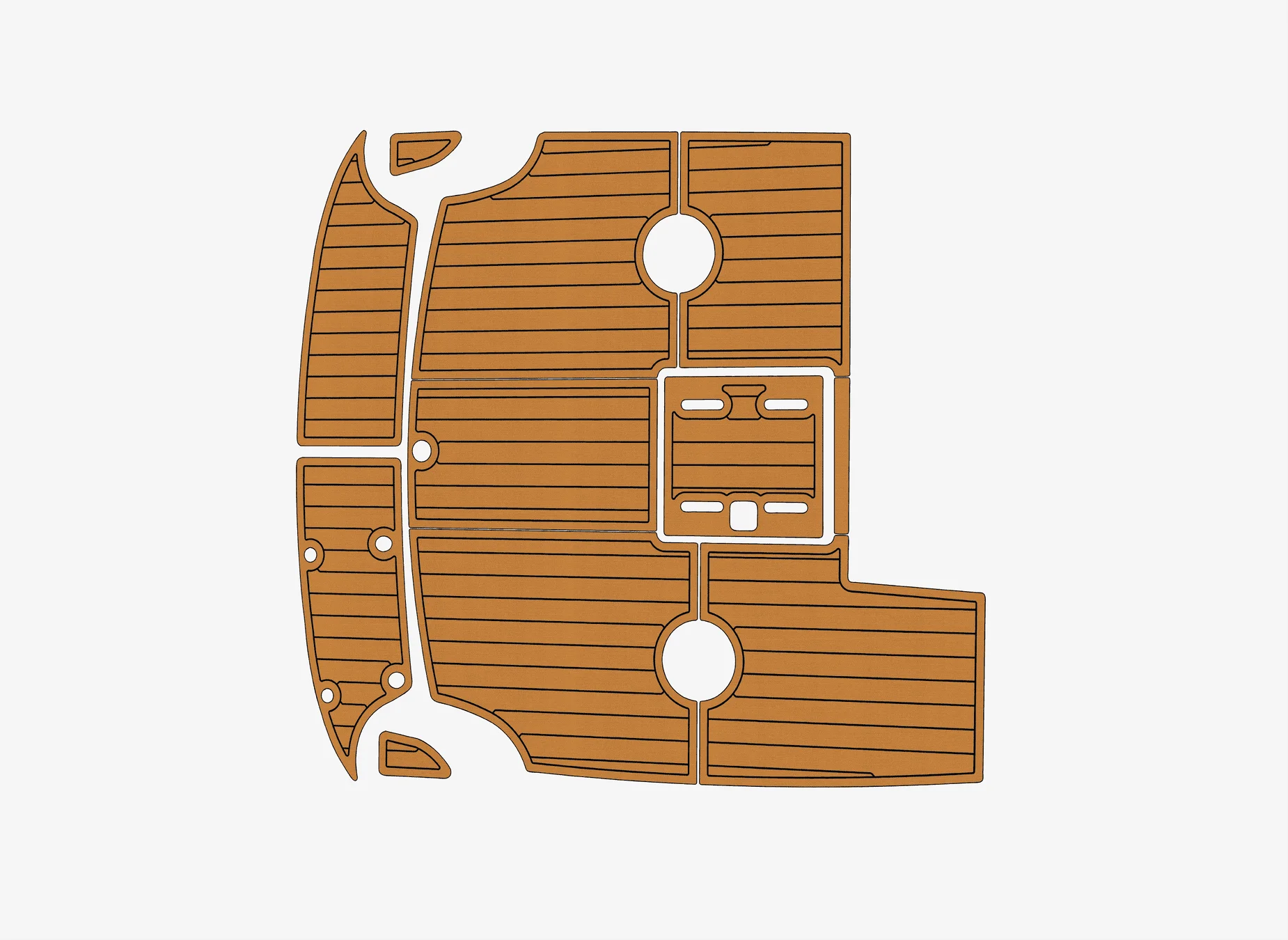 

1998-2000 Cobalt 253 1/4" 6mm EVA foam Non-Slip PVC Teak Decking marine Mat seadek gatorstep carpet Marine Floor