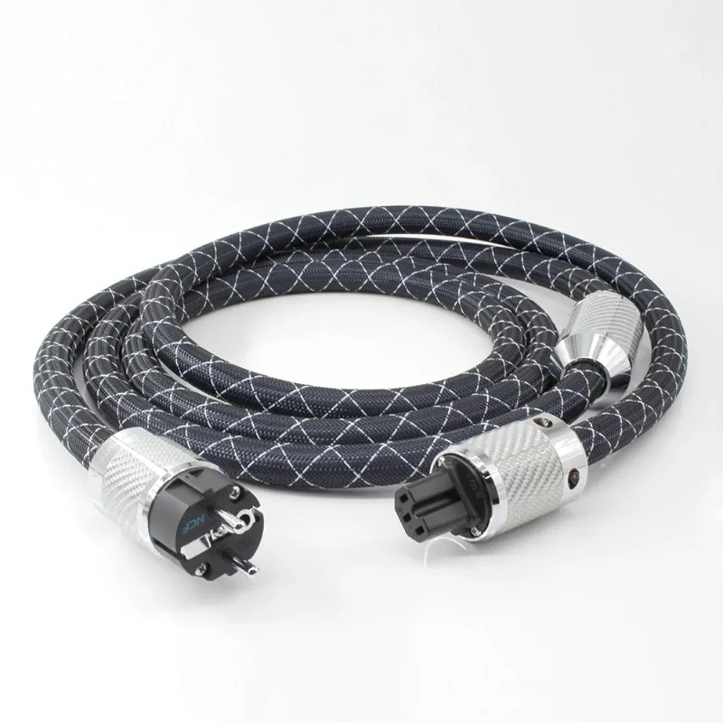 Carbon Fiber Fever EU AC Power Cable FI-E50 NCF Plug Fever Audio
