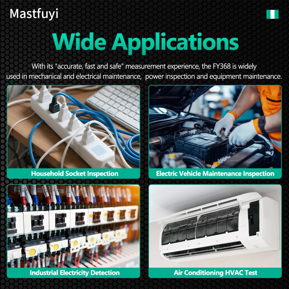 MASTFUYI Professional High-Precision Low Current Milliamp Clamp Meter, Dual Display, Overload Protection Safety Multimeter