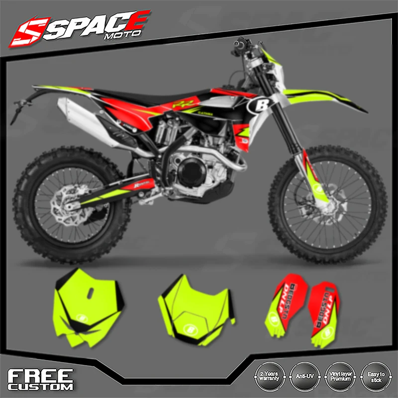 ملصق خلفي مخصص لرسومات الدراجات النارية لـ Beta 250 300 RR 2020 2021 2022 20-22 مجموعة ملصقات إندورو 08