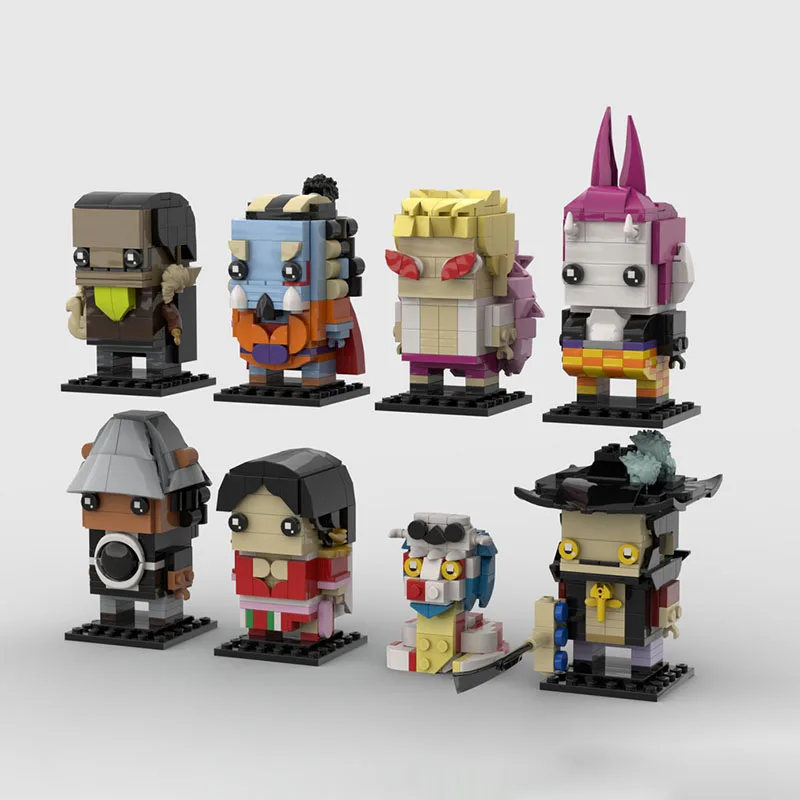 

1218 шт. цельные коллекции Shichibukais Brickheadz, супер милый персонаж, строительные блоки «сделай сам», креативная игрушка на день рождения, подарок