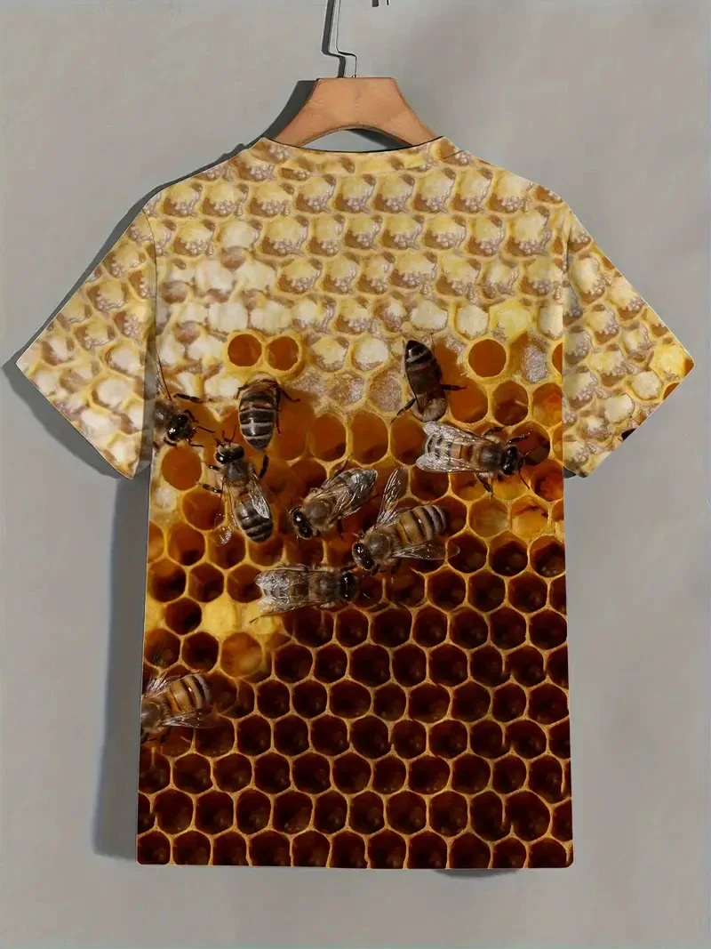 

Y2k New Bee Graphic T-Shirt Men Women Summer Casual Trendy Short Sleeve Tshirts 3D Print Animal Clothes Harajuku Kids Streetwear