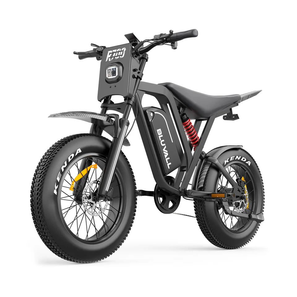 US Stock Electric Bike Ebikes for Adults 2500W 52V 25Ah 35MPH 70Mi 20" All Terrain Fat Tire Off Road Dirt Bike Full Suspension Hydraulic Brakes UL2849 image 5