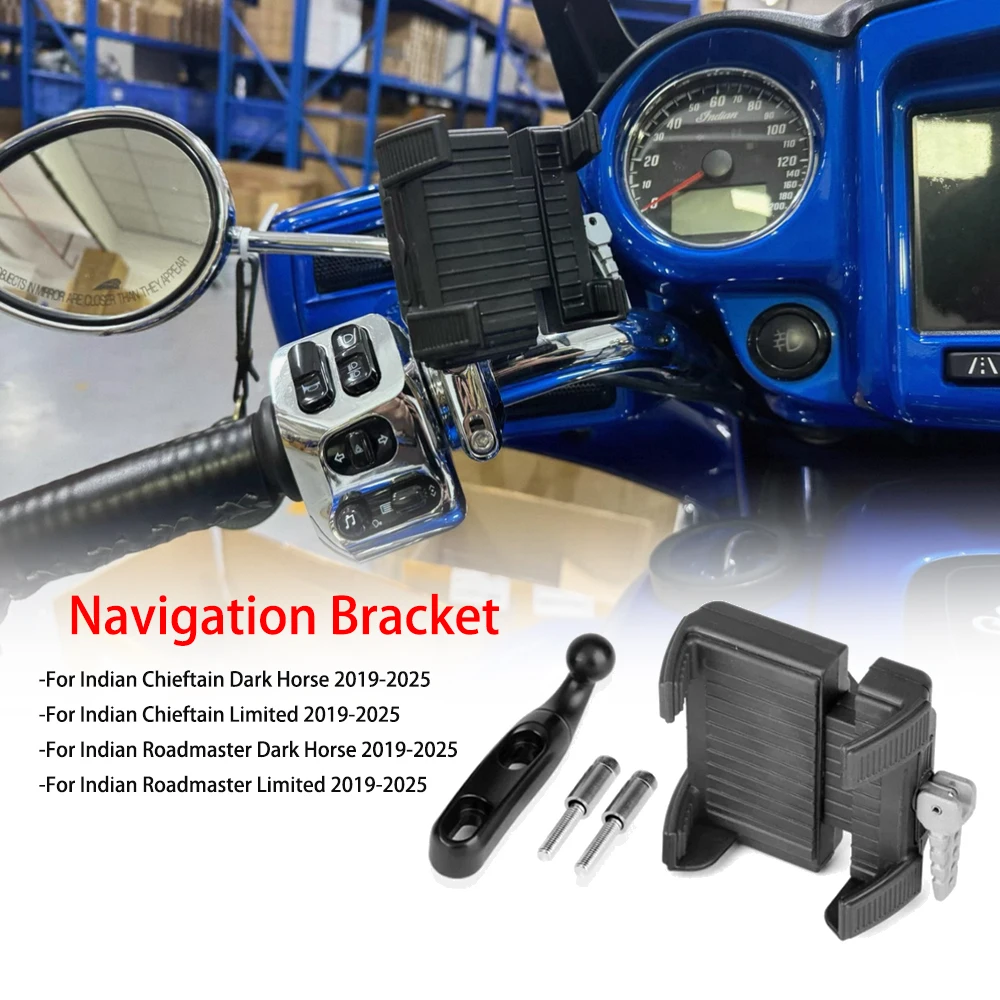 

New Motorcycle For Indian Chieftain Roadmaster Limited 2019-2024 2023 Adjustable GPS Phone Cover Navigation Bracket