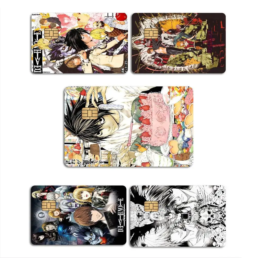 Japaese Anime DEATH NOTE Fashion Matte Gold Silver Black Matte Film Skin Sticker Tape for Bank Credit Debit Card