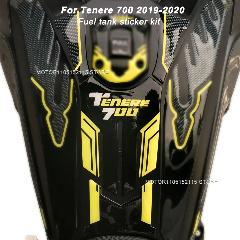 Tenere 700 Motorcycle Accessories 3D Epoxy Decal Kit Front Headlight Fairing Stickers waterproof For Tenere 700 2019-2020