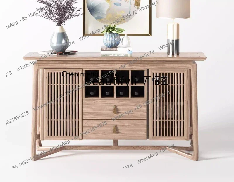 

X New Chinese ash wood solid wood side cabinets, storage lockers, display cabinets