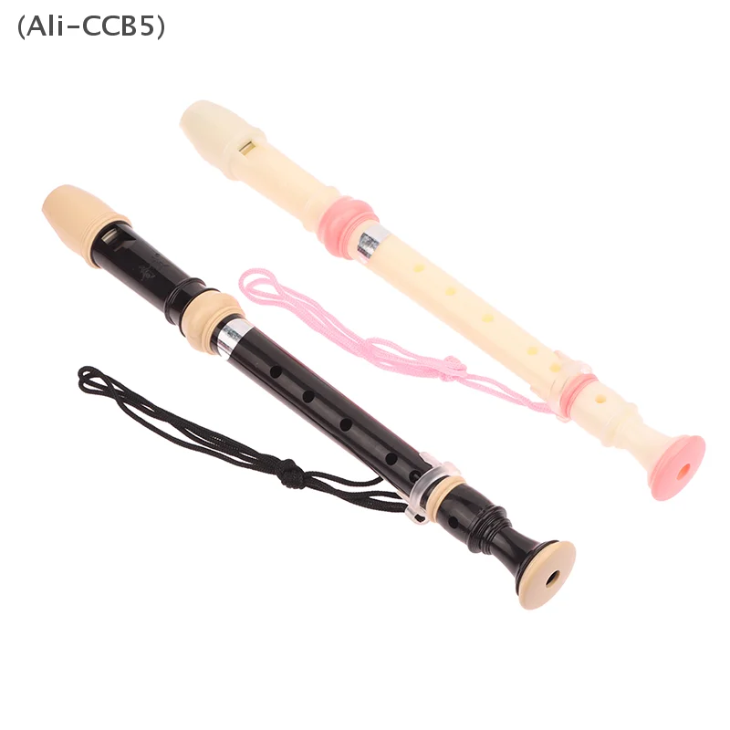 High Pitched C Tone 6-Hole German Harp Flute Recorder Children's Beginner Woodwind Instrument with Cloth Bag