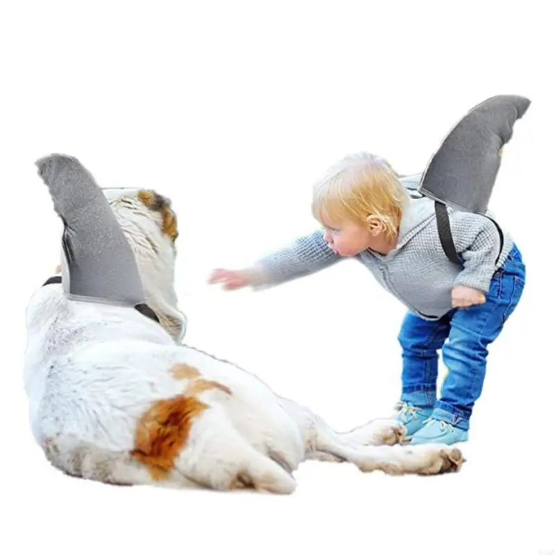 2Pcs Adults Kids Shark Fin Costume Shark Accessory Easy to Wear Shark Play Costume Props for Cosplay Halloween Party 6XDA