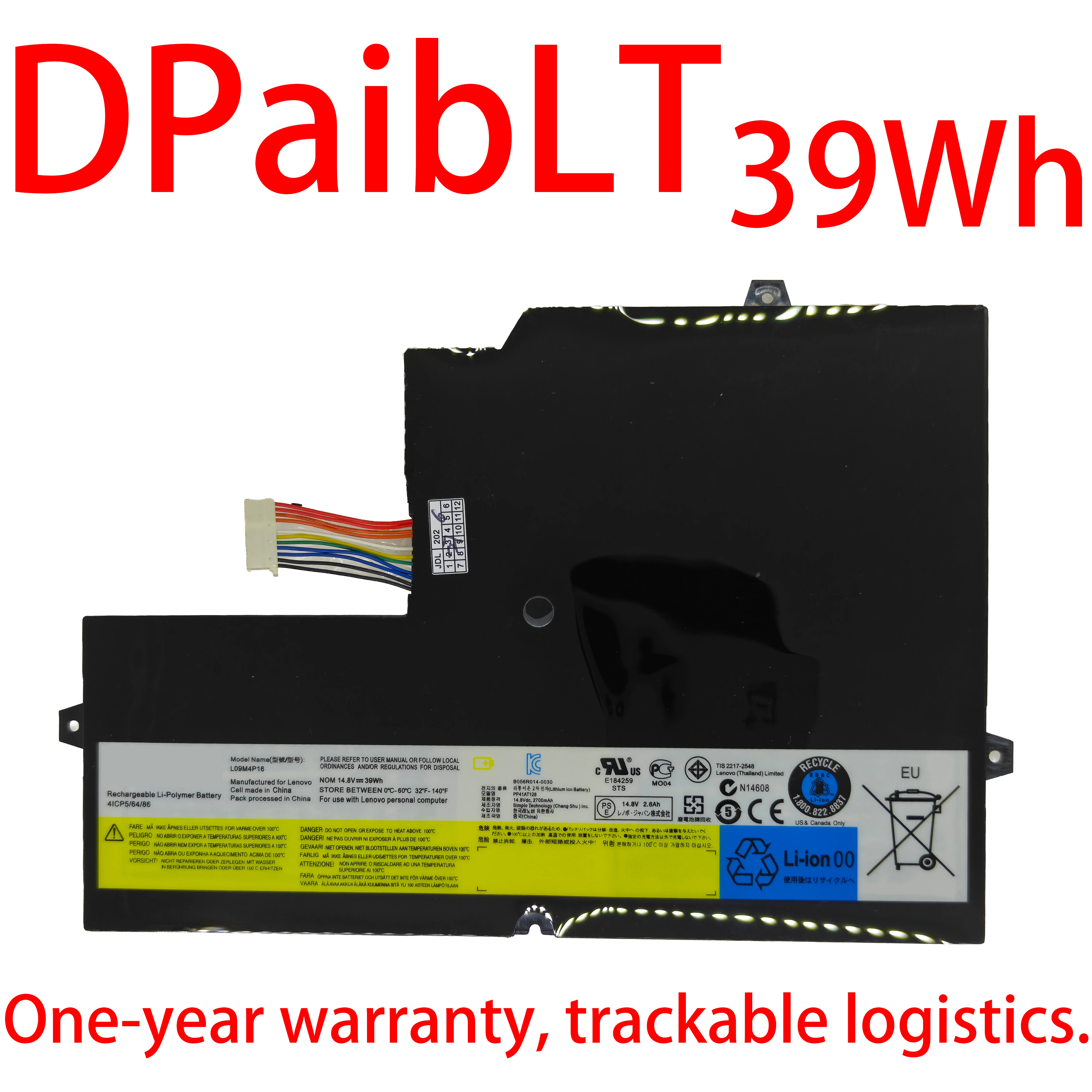 

DPaibLTL 39Wh 09M4P16 LAPTOP BATTERY For Lenovo IdeaPad U260 0876-3AU 0876-3BU 0876-3CU 0876-3DU 0876-32U 0876-33U 0876-34U