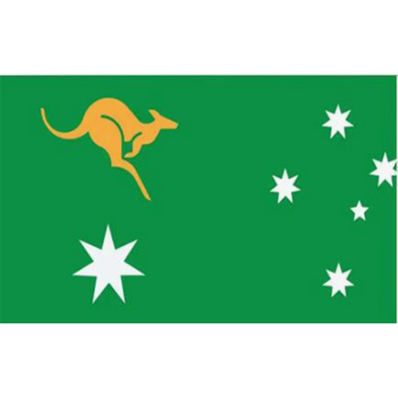 90x150cm Communist Australia GREEN Flag with Kangaroo BANNER