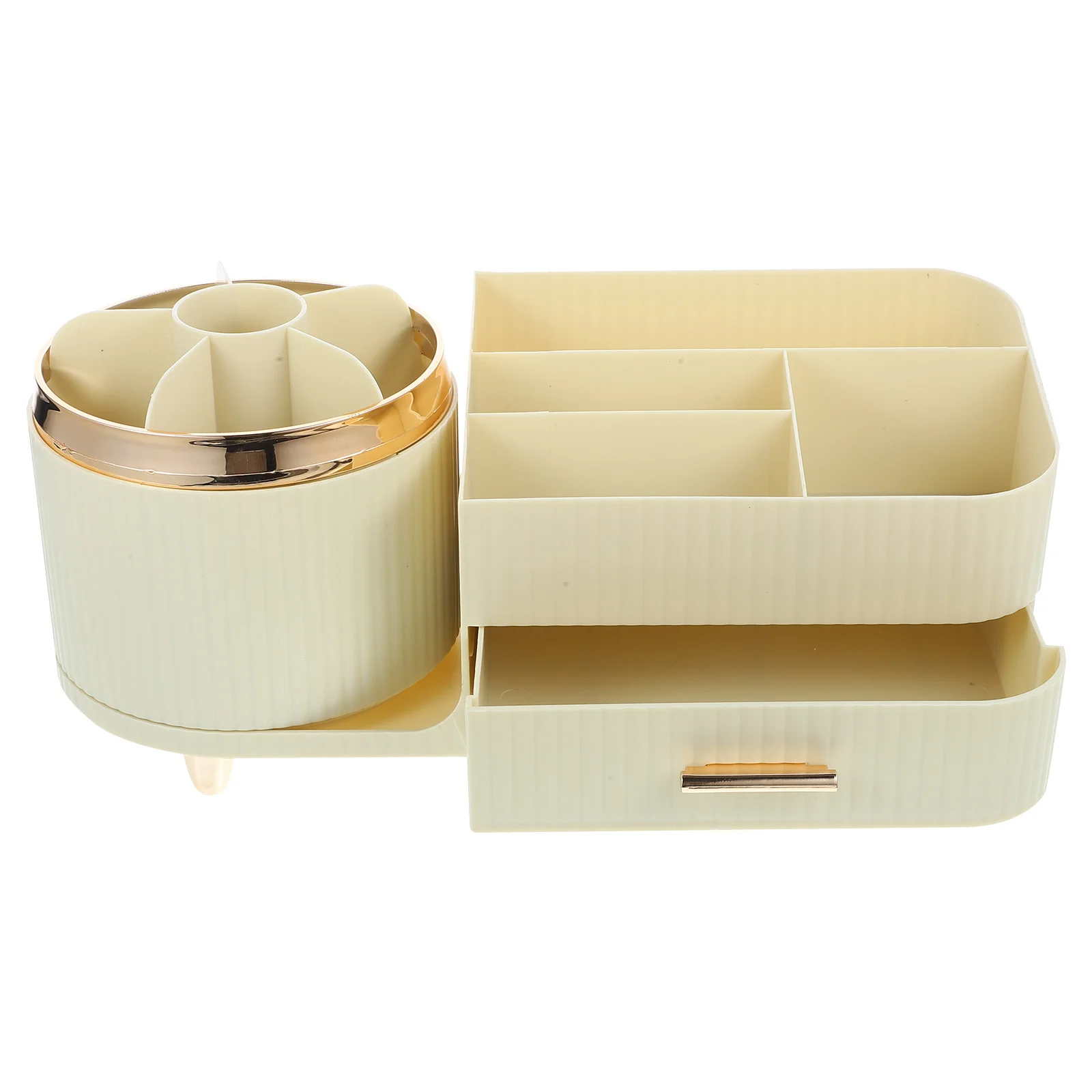 

Rotary Desktop Makeup Brush Holder Large Capacity Cosmetics Organizer Storage Container 360 Degree Rotation Multi-Purpose Pen