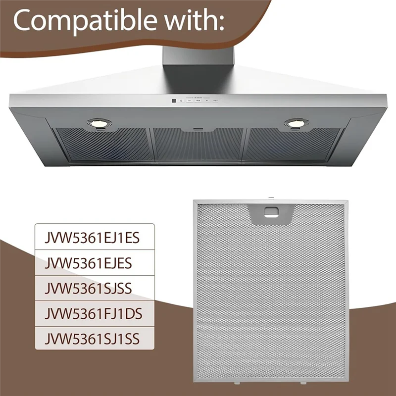 

A65Z 3PCS WB02X24871 Range Hood Grease Filter For GE JVW5361SJSS JVW5361EJ1ES JVW5361EJES Mesh Grease Vent Filter