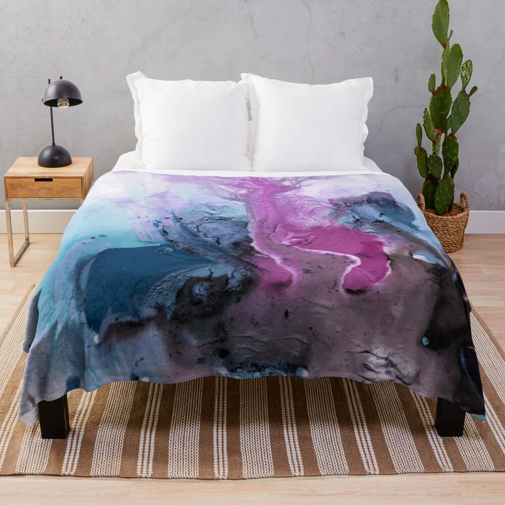 

Abstract Watercolor Painting Throw Blanket sofa bed Thins manga Loose Blankets