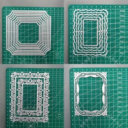 Square Frame Background Scrapbooking Dies Greeting Cards Carbon Steel Mold Embossing Crafts Cutting Dies 2024 New Arrivals
