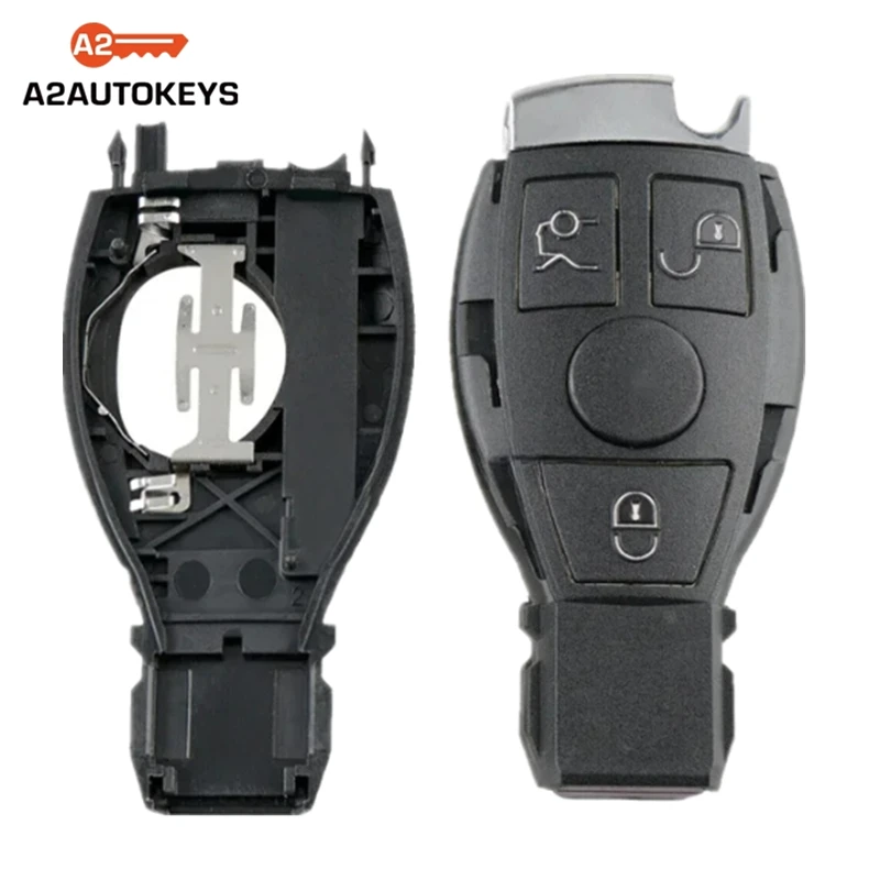 A2AUTOKEYS 3 Buttons 315/433 MHZ Smart Remote Car Key For Mercedes Benz Year 2000+ Supports BGA