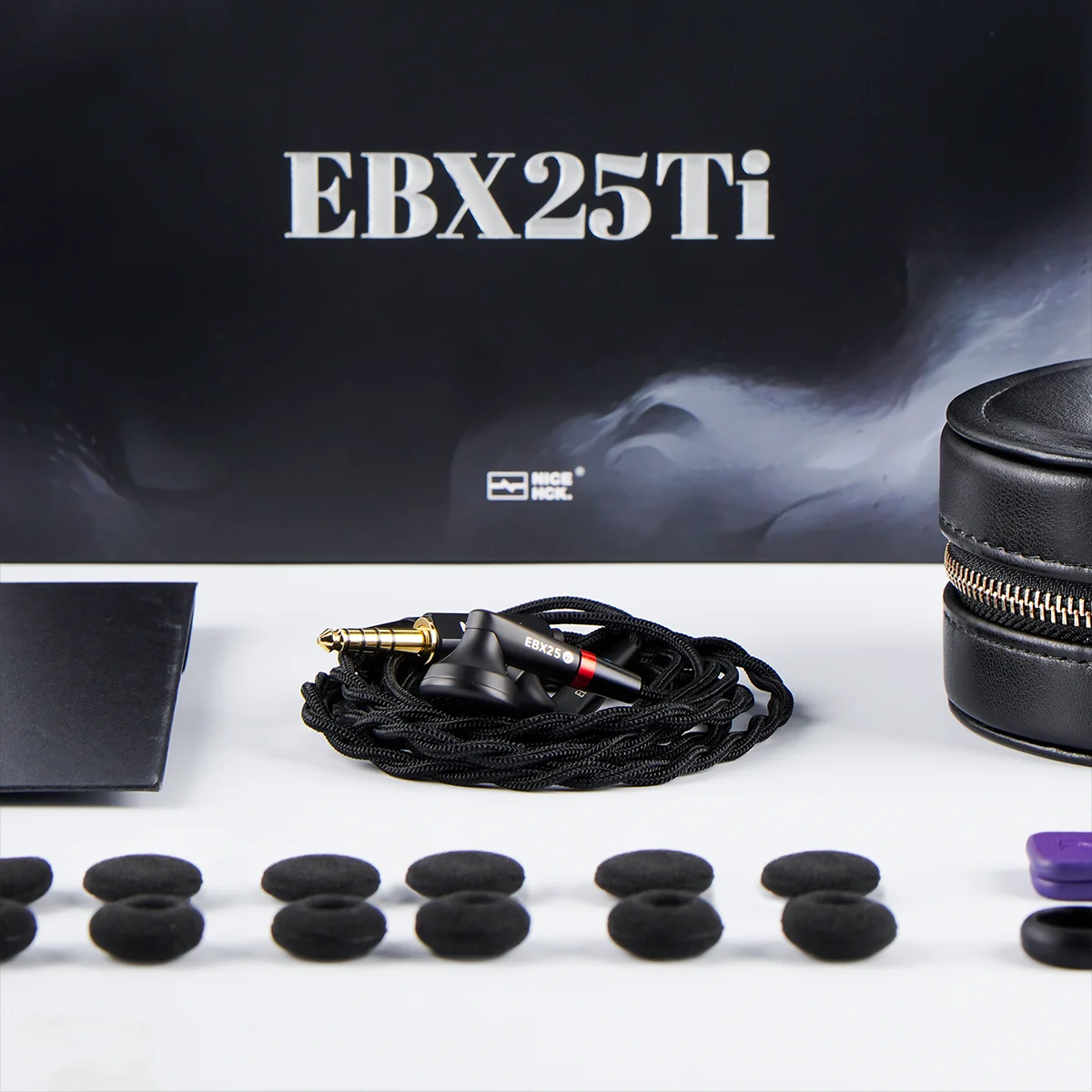 NICEHCK EBX25Ti Monitor auricolari Cupola da 14,2 mm Membrana placcata in berillio Auricolare MMCX sostituibile dinamico con processo CNC a 5 assi