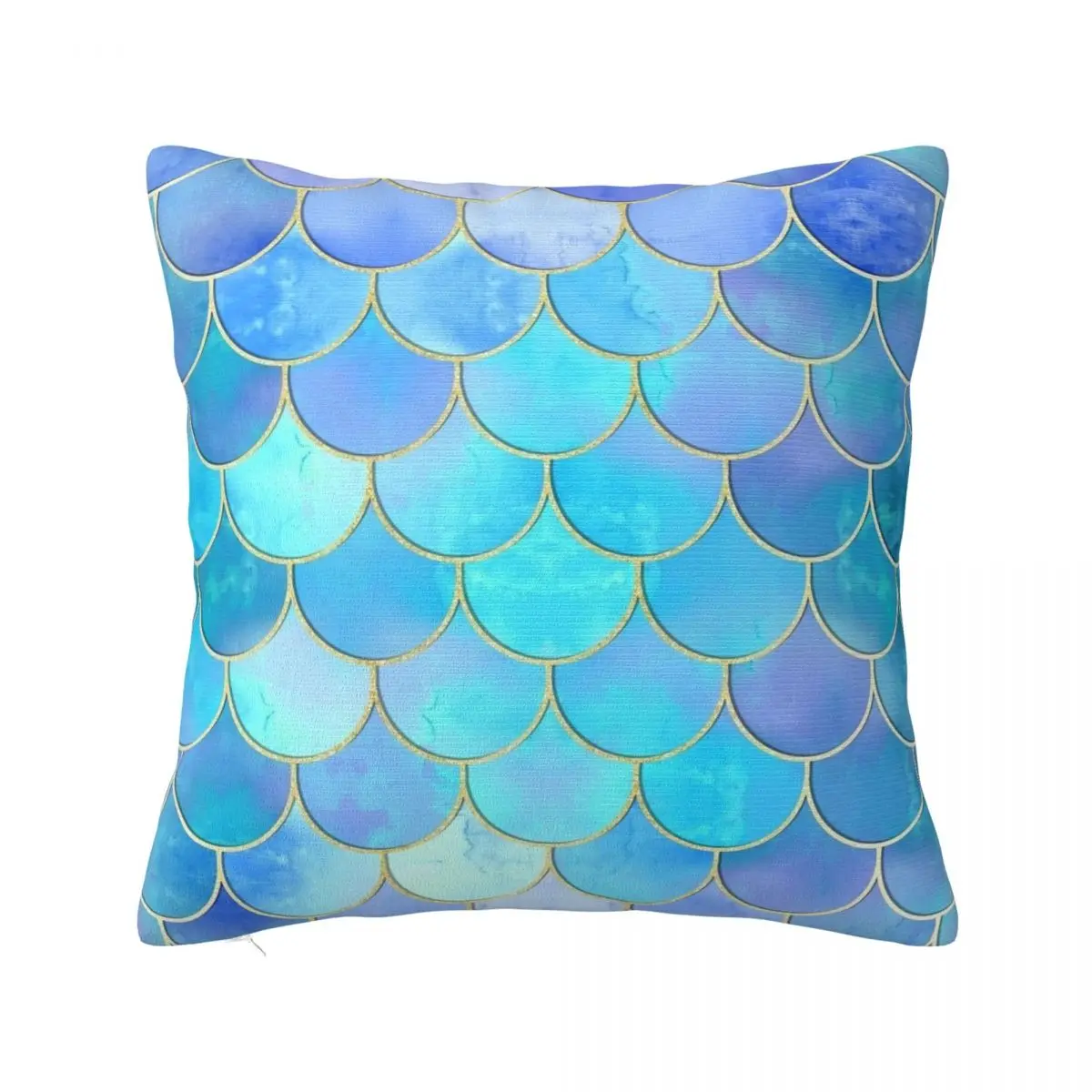 

Блестящая наволочка в виде чешуи русалки, двусторонняя печать, искусственное украшение, подушка, чехол для стула на молнии